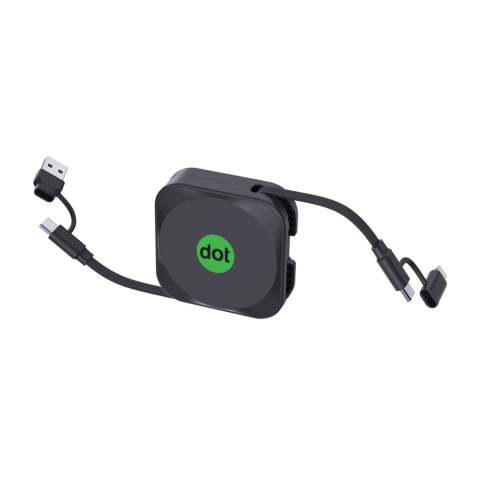 De ultieme alles-in-één oplaadoplossing. San Jose is een 100W telefoonhouder met een geïntegreerde intrekbare oplaadkabel die supersnelle stroom en gemak levert. Met zijn magnetische telefoonhouder en kickstand houdt de San Jose je telefoon veilig en rechtop in de perfecte hoek voor handsfree gebruik - of je nu video's bekijkt, videogesprekken voert of CarPlay gebruikt. De intrekbare RTPE-kabel is tot 100 cm uittrekbaar en biedt supersnel opladen, met ondersteuning voor een vermogen tot 100 W met de USB-C naar USB-C-kabel. Hij wordt ook geleverd met USB-A naar USB-C en USB-A naar iOS-connectoren, waardoor hij veelzijdig genoeg is om een ​​breed scala aan apparaten op te laden. Bovendien ondersteunt het gegevensoverdracht voor naadloze bestandssynchronisatie tijdens het opladen. San Jose is gemaakt met RCS (Recycled Claim Standard) gecertificeerde RABS & RTPE-materialen. Totaal gerecycled materiaal 59% op basis van het artikelgewicht. Urban Vitamin-artikelen zijn gemaakt zonder PVC.<br /><br />PVC free: true