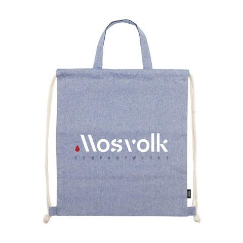 WoW! Rugzak van 80% gerecycled, gemêleerd katoen en 20% gerecycled polyester (180 g/m²). Met aanrijgkoorden en handige draaglussen. GRS-gecertificeerd. Totaal gereycled materiaal: 100%. Inhoud ca. 8 liter. Dit katoen is gerecycled. Hierdoor kan de kleur per product variëren.