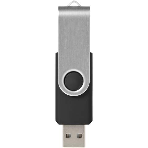 32 GB rotatable USB flash drive with a key ring. For your convenience, plain orders are delivered with separate gift boxes. USB version is 2.0, write speed is over 2.92 MB/s and read speed is over 9.76 MB/s.