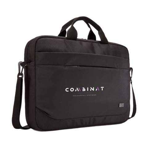 Professionelle 15,6-Zoll-Laptoptasche der Marke Case Logic. Die Polyestertasche verfügt über ein großzügiges Laptopfach mit schützendem Schaumstoff zum sicheren Aufbewahren und Transportieren eines Laptops bis zu 15,6 Zoll. Darüber hinaus gibt es jede Menge intelligenten Stauraum, z. B. ein separates Einsteckfach für ein 10,1-Zoll-Tablet, ein Fach mit verstecktem Reißverschluss auf der Vorderseite zur Aufbewahrung eines Telefons, ein geräumiges Fach auf der Vorderseite mit Aufbewahrungsfach für Stifte, kleine elektronische Geräte und Ladekabel sowie ein spezielles Fach für Dokumente. Mit verstellbarem/abnehmbarem Schulterriemen, gepolstertem Griff und einem Gepäckriemen, mit dem die Tasche an den meisten Trolleys befestigt werden kann.