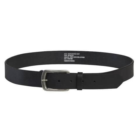 • riem in een natuurlijk gelooid leder<br />• metalen gesp       <br />• twee maten:<br />S: lengte 105cm, breedte 4cm<br />L: lengte 120cm, breedte 4cm