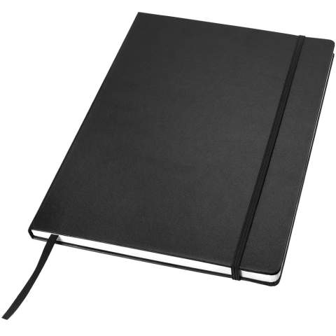 Exclusief ontworpen klassiek hardcover A4 formaat notitieboek met elastieksluiting en 80 pagina's van 80 gram gelinieerd papier. Opbergvak aan de binnenkant. Geleverd in een Journalbooks geschenketui.