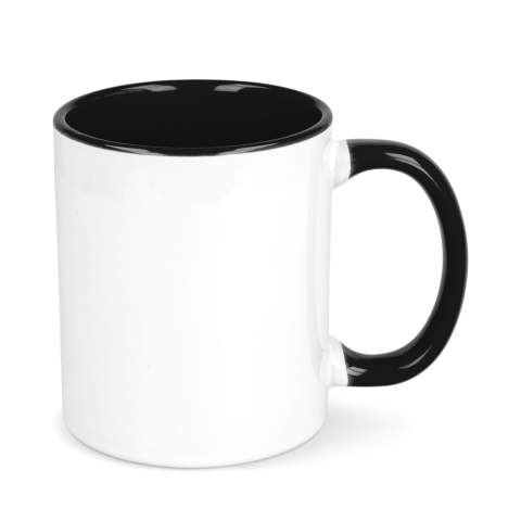 Unser beliebter Oslo-Becher mit farbiger Innenseite und Henkel. Dieser Becher wurde speziell für die Sublimation entwickelt und bietet die perfekte Grundlage für persönliche Designs, die den Farbakzent ergänzen.