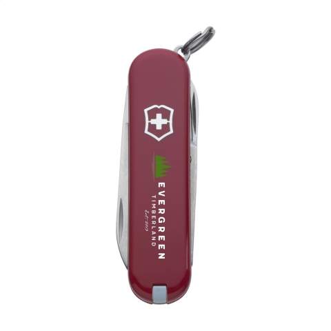 Original Swiss pocket knife from the Victorinox Officer's line: with ABS handle, connecting plates made from hard-anodised aluminium and tools made of 100% recycled steel. 5-pieces with 7 functions: knife, file with screwdriver, scissors, keyring, tweezers and toothpick. Includes instruction manual and lifetime warranty on material and manufacturing defects. Victorinox knives are a worldwide symbol for reliability, functionality and perfection. Please note local rules may apply regarding the possession and/or carrying of knives or multitools in public. Each item is individually boxed.