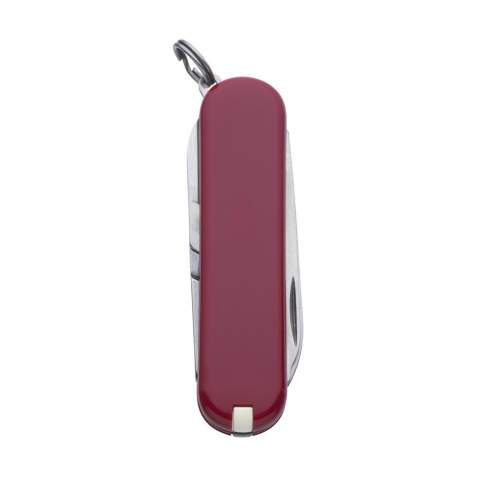 Original Swiss pocket knife from the Victorinox Officer's line: with ABS handle, connecting plates made from hard-anodised aluminium and tools made of 100% recycled steel. 5-pieces with 7 functions: knife, file with screwdriver, scissors, keyring, tweezers and toothpick. Includes instruction manual and lifetime warranty on material and manufacturing defects. Victorinox knives are a worldwide symbol for reliability, functionality and perfection. Please note local rules may apply regarding the possession and/or carrying of knives or multitools in public. Each item is individually boxed.