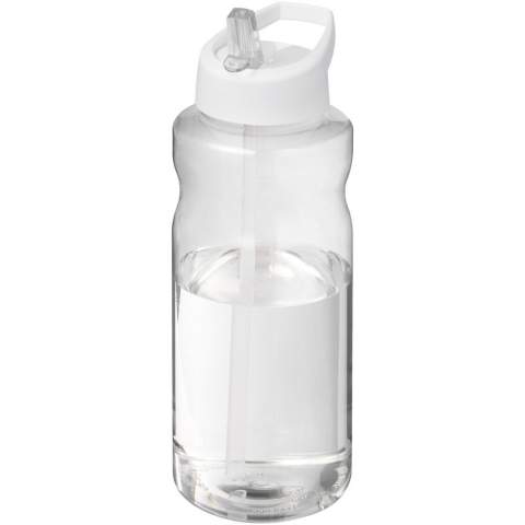 Enkelwandige drinkfles met ergonomisch ontwerp gemaakt van recyclebaar PET-materiaal. Met een morsvrije deksel met open te trekken mondstuk. De inhoud is 1 liter. Gemaakt in het Verenigd Koninkrijk. Verpakt in een gerecyclede PE plastic zak. BPA-vrij. 