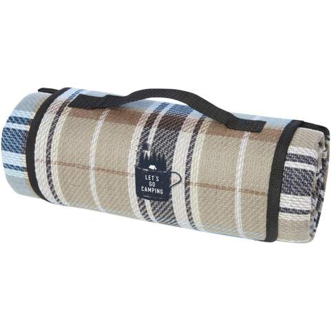 Striped 140 g/m2 water-resistance blanket, perfect for a picnic in the park with family or friends. The blanket can be rolled up for easy storage, and with the included handle it's easy to carry.