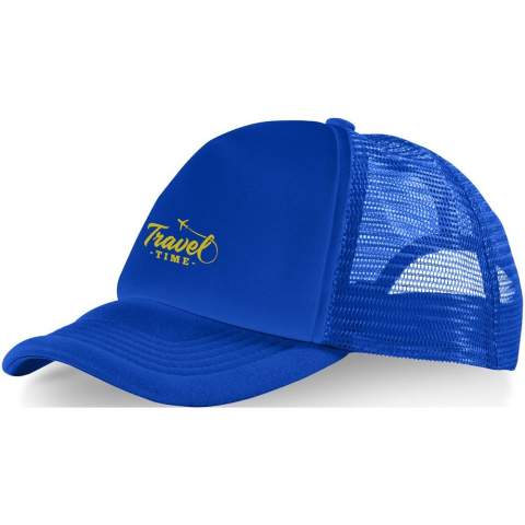 Die Trucker 5 Segmente Mütze ist eine klassische Trucker Mütze mit 100 g/m² Polyester-Jersey-Schaum auf der Vorderseite und atmungsaktivem Polyester-Mesh auf der Rückseite. Diese Mütze verfügt über einen praktischen Kunststoffverschluss für einen sicheren Sitz bei einem Kopfumfang von 58 cm und sorgt für ein komfortables und individuelles Tragegefühl.