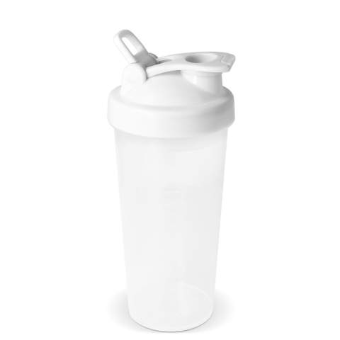 Mit diesem Shaker lassen sich Proteine und Nahrungsergänzungsmittel mühelos mixen. Das mitgelieferte Rührgitter verhindert das Verklumpen und sorgt für eine gleichmäßige Mischung. Die flexible Schlaufe am Deckel erleichtert das Befestigen an der Sporttasche und ist damit das perfekte Accessoire für Fitness-Fans