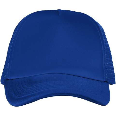 Die Trucker 5 Segmente Mütze ist eine klassische Trucker Mütze mit 100 g/m² Polyester-Jersey-Schaum auf der Vorderseite und atmungsaktivem Polyester-Mesh auf der Rückseite. Diese Mütze verfügt über einen praktischen Kunststoffverschluss für einen sicheren Sitz bei einem Kopfumfang von 58 cm und sorgt für ein komfortables und individuelles Tragegefühl.