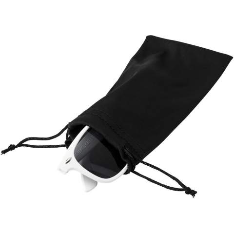 Microfibre pouch with drawstring closure to safely store, carry and clean your sunglasses. Both the wide range of colours and large decoration area makes it a perfect gift to complement your sunglasses.