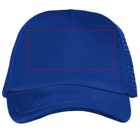 Die Trucker 5 Segmente Mütze ist eine klassische Trucker Mütze mit 100 g/m² Polyester-Jersey-Schaum auf der Vorderseite und atmungsaktivem Polyester-Mesh auf der Rückseite. Diese Mütze verfügt über einen praktischen Kunststoffverschluss für einen sicheren Sitz bei einem Kopfumfang von 58 cm und sorgt für ein komfortables und individuelles Tragegefühl.