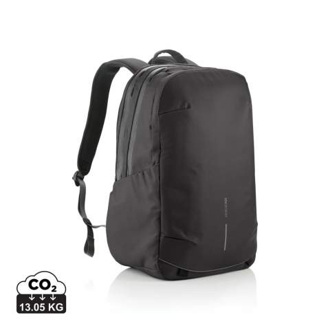 Ready to unplug and explore? Embark on your adventures with the Bobby Explore – effortlessly transitioning from daily commutes to weekend getaways. Built for durability and weather resilience, this backpack elevates safety and comfort. Safeguard your professional essentials with concealed, water-repellent zippers, a padded laptop pocket, and an interior RFID safety pocket. Experience enhanced comfort through the padded back panel and adjustable chest strap, promoting breathability and better posture. Conveniently store your belongings with the expandable front pocket and an additional compartment for shoes, or even damp clothes. Discover integrated features like a USB charging port, a stylish magnetic zipper puller, a quick-access top pocket, and an external bottle holder. Crafted from R-pet fabric with the AWARE™ tracer. With AWARE™, the use of genuine recycled fabric is guaranteed. 46% recycled content. Registered design®<br /><br />FitsLaptopTabletSizeInches: 17.0<br />PVC free: true