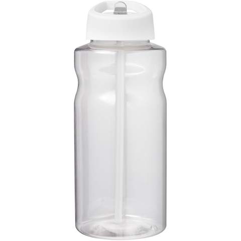 Enkelwandige drinkfles met ergonomisch ontwerp gemaakt van recyclebaar PET-materiaal. Met een morsvrije deksel met open te trekken mondstuk. De inhoud is 1 liter. Gemaakt in het Verenigd Koninkrijk. Verpakt in een gerecyclede PE plastic zak. BPA-vrij. 