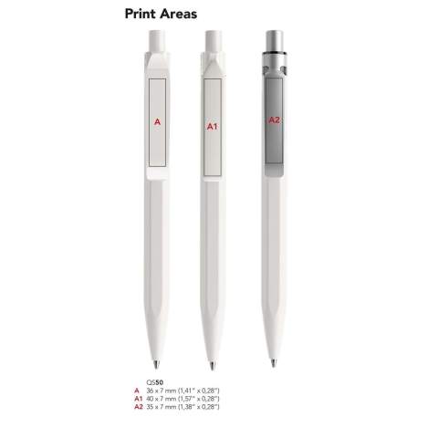 Un seul stylo. Des centaines de façons d'exprimer la singularité de votre marque. Disponible dans de nombreuses couleurs avec des options personnalisables, de l'agrafe au bouton-poussoir, le QS50 est une véritable invitation à libérer la créativité.