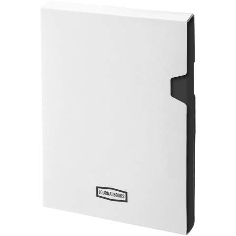 Exclusief ontworpen klassiek hardcover A4 formaat notitieboek met elastieksluiting en 80 pagina's van 80 gram gelinieerd papier. Opbergvak aan de binnenkant. Geleverd in een Journalbooks geschenketui.