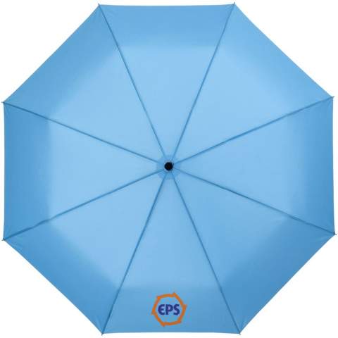 Le parapluie pliable Wali 21" semble petit et compact mais offre un excellent abri contre la pluie. Le parapluie est un parapluie à ouverture automatique, ce qui signifie qu'il s'ouvre en appuyant sur un bouton. De plus, le parapluie possède une armature en métal, des baleines flexibles en fibre de verre et une poignée en plastique robuste recouverte de caoutchouc pour une bonne prise en main. Livré avec une pochette qui protège le parapluie des dommages et le rend facile à ranger.