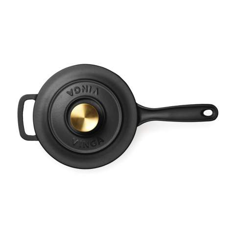 Introducing the saucepan from the Monte series, a versatile addition to your kitchen that's perfect for preparing sauces, soups and even baking. Its excellent heat capacity, courtesy of the cast iron material, ensures an even distribution of heat. The saucepan's thick base is designed to prevent contents from burning easily. Its black enamel interior features larger pores and a slightly rougher surface that gradually fills with oil over time, producing a non-stick patina akin to raw cast iron. This saucepan is compatible with all types of hobs, including induction hobs.