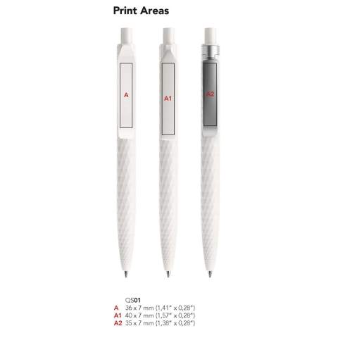 The pattern in and not just printed on the writing instrument opens up a new dimension in aesthetics and communication. The QS01 features a fascinating triangular structure that again and again catches the eye in new and different ways, and a shaft surface that is a comfortable treat for the fingertips.