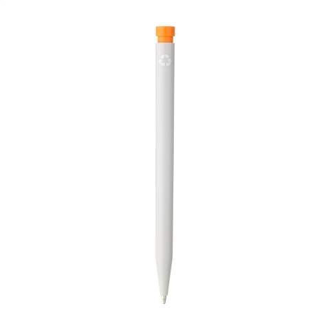 WoW! Stylo à bille à encre bleue, fabriqué à 85 % d'ABS recyclé post-consommation provenant d'appareils électroménagers. Le plastique recyclé est trié et transformé en une nouvelle matière première manufacturable. Ce stylo est imprimé en standard avec le symbole de recyclage.