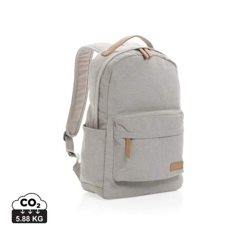 Sac à dos en toile composé de 60% coton recyclé et 40% polyester recyclé avec doublure en polyester recyclé 150D. Avec une poche rembourrée pour ordinateur portable 14" et de poches avant et arrière spacieuses pour vos autres objets essentiels quotidiens. Le traceur AWARE™ qui prouve l'utilisation authentique de la toile recyclée. 2% de chaque vente de produit Impact vendu sera versée en don à Water.org.<br /><br />FitsLaptopTabletSizeInches: 14.0<br />PVC free: true