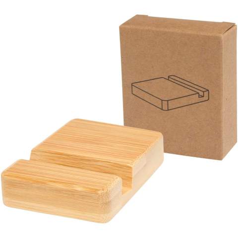 The Ebla phone stand is crafted from responsibly sourced bamboo, providing a stylish and more sustainable way to hold your phone. With its ergonomic viewing angle it ensures optimal comfort for video calls, browsing, or watching your favourite shows.