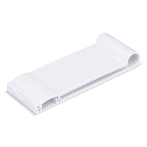 Ce support compact pour téléphone portable est doté d'un clip robuste pour une bonne prise en main, que ce soit à l'horizontale ou à la verticale. Fabriqué en ABS+PC recyclé, il est léger et facile à transporter. L'anneau intégré pour le porte-clés est encore plus pratique et vous permet d'avoir toujours un support à portée de main.
