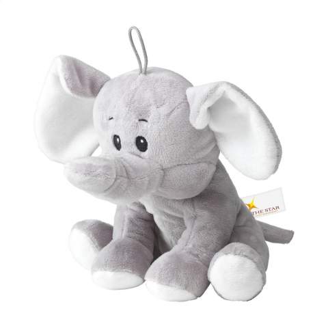 Plush elephant. Super soft cuddly toy with embroidered eyes. With  loop.
