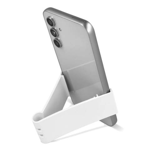 Ce support compact pour téléphone portable est doté d'un clip robuste pour une bonne prise en main, que ce soit à l'horizontale ou à la verticale. Fabriqué en ABS+PC recyclé, il est léger et facile à transporter. L'anneau intégré pour le porte-clés est encore plus pratique et vous permet d'avoir toujours un support à portée de main.
