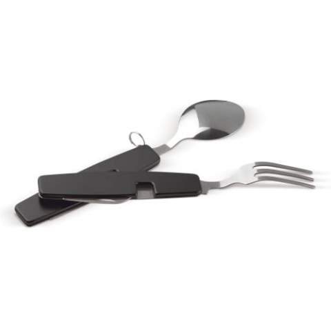 Deze outdoor bestekset is als multi-tool compact, handzaam en eenvoudig. Deze tool bevat een mes, vork, leper en flesopener.