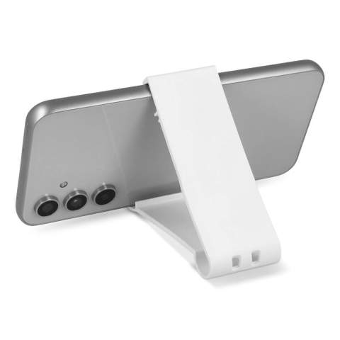 Ce support compact pour téléphone portable est doté d'un clip robuste pour une bonne prise en main, que ce soit à l'horizontale ou à la verticale. Fabriqué en ABS+PC recyclé, il est léger et facile à transporter. L'anneau intégré pour le porte-clés est encore plus pratique et vous permet d'avoir toujours un support à portée de main.
