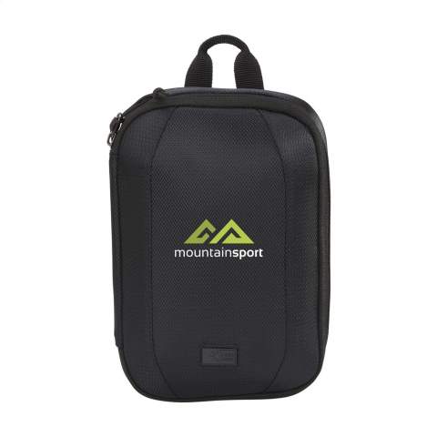Functional, 840D polyester accessory bag from Case Logic. With multiple zip pockets and elastic loops, this bag is suitable for storing and transporting a charger, cables and other electronic accessories. The slip pocket on the outside easily fits a power cable or a telephone. Made from durable materials, lined and fitted with a zip.