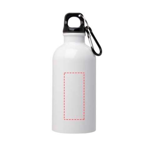 Restez toujours hydraté grâce à cette bouteille d'eau de 400 ml, à la fois durable et légère, fabriquée à partir d'acier inoxydable recyclé certifié RCS. Elle est le compagnon idéal pour le sport, les excursions d'une journée ou le bureau. La bouteille Oregon à paroi simple, avec finition mate, offre beaucoup d'espace pour ajouter tout type de logo. Attachez solidement le mousqueton à un sac pour éviter de la perdre (le mousqueton ne convient pas à l'escalade).