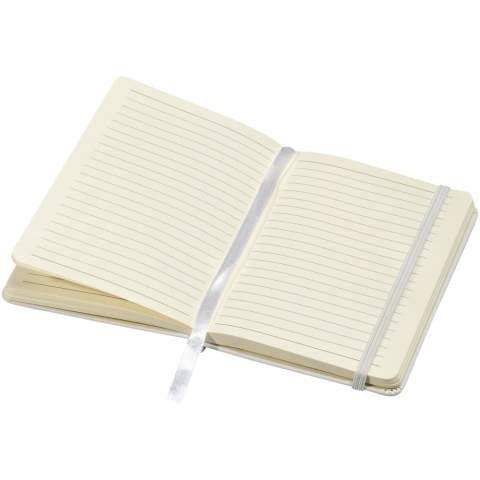 This exclusive design classic hard cover notebook (A5 size reference) with elastic closure and 80 sheets (80gsm) of lined paper is ideal for writing and sharing notes. Features an expandable pocket at the back to keep small notes. Incl. Journalbooks gift box sleeve.