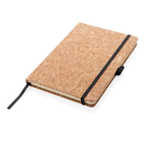 Houd je notities georganiseerd met dit A5 kurk notitieboek. Gemaakt met een stevige kurken kaft en crèmekleurig gelinieerd papier. Het notitieboekje heeft een zwart elastiek, handige pennenlus en lint. Het papiergewicht is 70 gram en het notitieboekje bevat 96 vellen / 192 pagina's.<br /><br />NotebookFormat: A5<br />NumberOfPages: 192<br />PaperRulingLayout: Gelinieerde pagina's