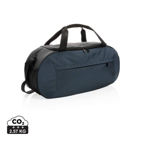 De Impact AWARE™ RPET moderne sporttas is de ideale metgezel voor een bezoek aan de sportschool of een korte vakantie. De tas heeft een strak modern design met een voorvak met ritssluiting en een ruim hoofdvak. De duffel heeft hengsels waarmee je hem kunt dragen op de manier die het beste aanvoelt. De sporttas is gemaakt van 100% gerecycled polyester. Met AWARE™ tracer die het echte gebruik van gerecyclede materialen valideert. Elke sporttas heeft 23,2 0,5L PET-flessen hergebruikt. 2% van de opbrengst van elk verkocht product dat AWARE™ bevat, wordt gedoneerd aan Water.org.<br /><br />PVC free: true