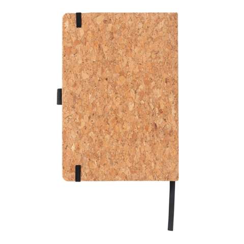 Keep your notes organised with this A5 cork hardcover notebook. Made with thick cork cover and cream coloured lined paper that is great for staying organised. The notebook features a black elastic closure, a handy pen loop and divider. The paper weight is 70g and the notebook containes 96 sheets / 192 pages.<br /><br />NotebookFormat: A5<br />NumberOfPages: 192<br />PaperRulingLayout: Lined pages