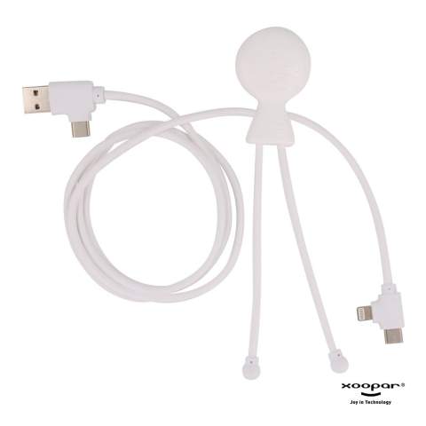 Mr. Bio Long PD is een één meter lange multi-oplaadkabel, met een dubbele USB &amp; USB-C ingangsconnector en een dubbele USB-C en lightning uitgangsconnector. De kabel heeft een snellaadfunctie voor het opladen van alle apparaten, inclusief laptops, en biedt gegevens- en stroomoverdracht tot 60 W. Mr. Bio Long is gemaakt van milieuvriendelijk gerecycled plastic. Het totale gerecyclede materiaal is 53% op basis van het gewicht van het artikel. De kabel is verpakt in een duurzame FSC-gecertificeerde papieren envelop. Xoopar-producten mogen niet worden verkocht in Frankrijk en Spanje.