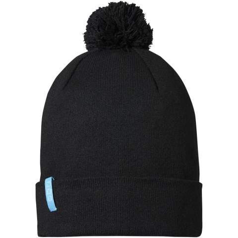 Each Olivine GRS recycled beanie is manufactured from 4 recycled PET bottles, making a positive contribution to the environment. This single-layer beanie features a double-folded edge, a matching pom, and a branded loop label for added style. Made of 1x1 rib knit GRS certified recycled polyester, nylon and elastane. The GRS certification ensures a 100% certified supply chain, from raw material to our printing techniques, making this a more sustainable choice.