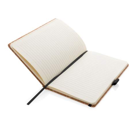 Immer bereit für Ihre Ideen und Gedanken. Dieses A5-Kork-Hardcover-Notizbuch mit dickem Cover aus Kork und cremefarbenem, liniertem Papier ist der perfekte Begleiter für jedes Meeting oder Seminar. Das Notebook verfügt über einen schwarzen elastischen Verschluss, eine praktische Stiftschlaufe und einen Seitentrenner. Das Papiergewicht beträgt 70gr/m² und das Notizbuch enthält 96 Blatt/192 Seiten.<br /><br />NotebookFormat: A5<br />NumberOfPages: 192<br />PaperRulingLayout: Linierte Seiten