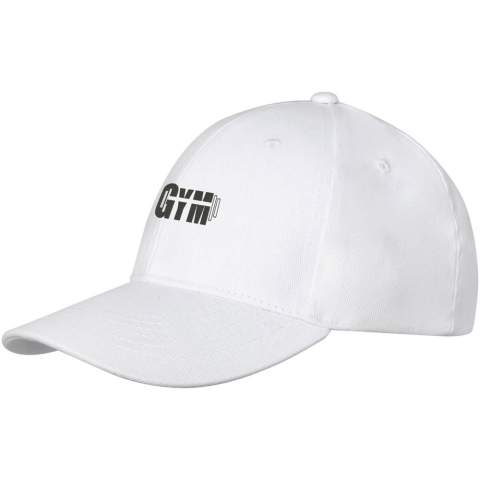 The Davis 6 panel cap has a pre-curved visor, combining classic aesthetics with essential sun protection. The cap's embroidered eyelets offer optimal ventilation, keeping you cool and composed during outdoor pursuits. Designed for a comfortable fit with a head circumference of 58 cm, the metal buckle closure allows for easy, secure adjustments. Made from 260 g/m² heavy brushed cotton twill.