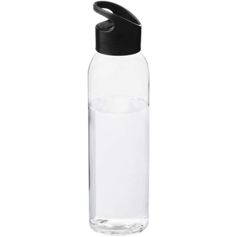 Die klare Sportflasche Sky colour-pop besteht aus Eastman Tritan™, wodurch sie BPA-frei, leicht, langlebig und stoßfest ist. Die Flasche ist einwandig und fasst 650 ml Flüssigkeit. Sie passt in die Seitentasche der meisten Rucksäcke und in die meisten Getränkehalter im Auto. Der drehbare Deckel lässt sich leicht öffnen und schließen und hat einen integrierten Tragegriff. 