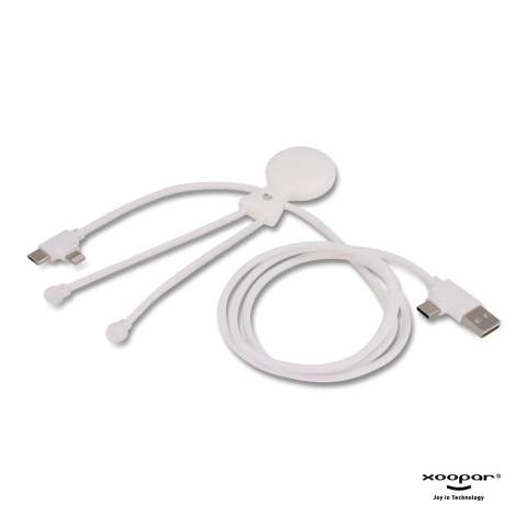 Mr. Bio Long PD is een één meter lange multi-oplaadkabel, met een dubbele USB &amp; USB-C ingangsconnector en een dubbele USB-C en lightning uitgangsconnector. De kabel heeft een snellaadfunctie voor het opladen van alle apparaten, inclusief laptops, en biedt gegevens- en stroomoverdracht tot 60 W. Mr. Bio Long is gemaakt van milieuvriendelijk gerecycled plastic. Het totale gerecyclede materiaal is 53% op basis van het gewicht van het artikel. De kabel is verpakt in een duurzame FSC-gecertificeerde papieren envelop. Xoopar-producten mogen niet worden verkocht in Frankrijk en Spanje.