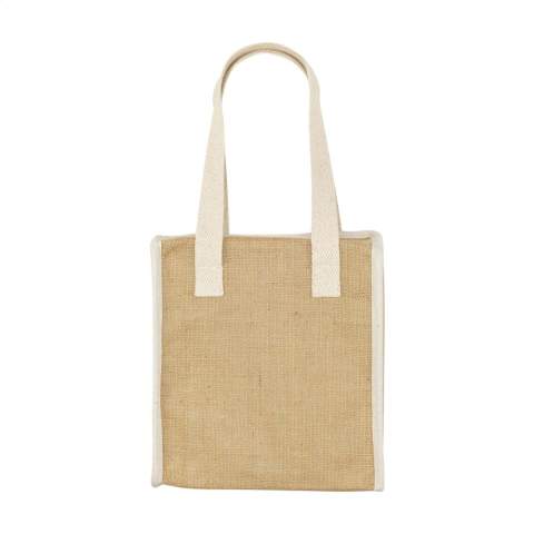 WoW! Solid shopping/cool bag made from a combination of sturdy jute and cotton material with insulated inner. This bag has a zip closure and front pocket offering extra storage space. With woven cotton handles this bag is Suitable as a shopping bag, cool bag or beach bag. OEKO-TEX® certified. Capacity approx. 8 litres.