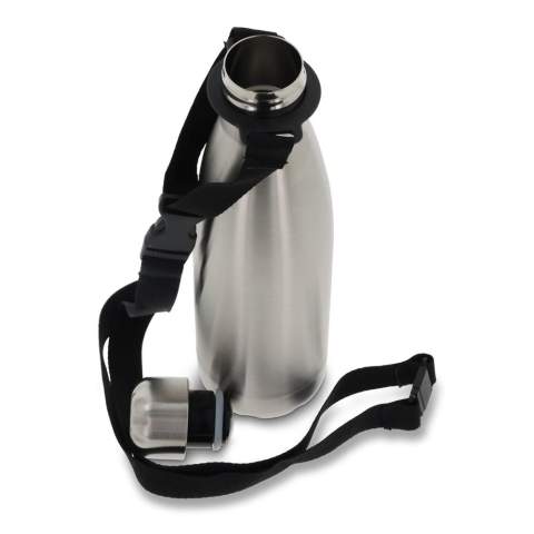This 2-in-1 lanyard and bottle holder is ideal for carrying your water bottle without having to hold it in your hand.