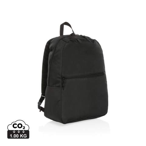 No greenwashing, but telling a true story about sustainability! This Impact 300D RPET backpack is made with AWARE™ tracer. With AWARE™, the use of genuine recycled fabric materials and water reduction impact claims are guaranteed, by using the AWARE disruptive physical tracer and blockchain technology. Save water and use genuine recycled fabrics. With the focus on water 2% of proceeds of each Impact product sold will be donated to Water.org. Keep it simple and stylish with this basic backpack. A perfect size for all your essentials and a convenient front zipper pocket. This backpack has reused 11,5 500ml PETbottles. Water savings are based on figures when compared to conventional fibre. This calculated indication is based on reliable LCA data as published by Textile Exchange in their Material Snapshots 2016.<br /><br />PVC free: true