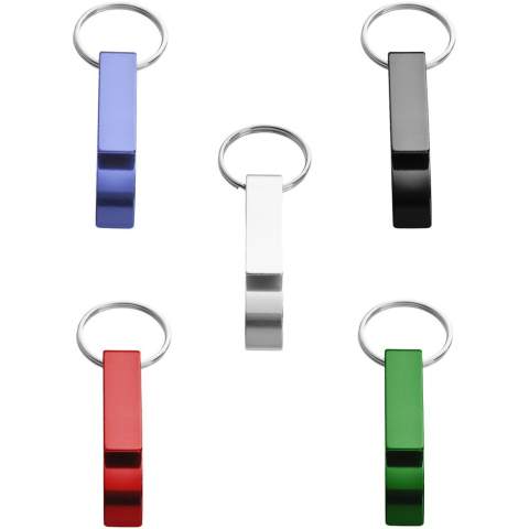 Pouvoir ouvrir une bouteille ou une canette n'importe quand et n'importe où tout en faisant la promotion d'une marque de manière sophistiquée, le porte-clés ouvre-bouteille et ouvre-boîte Tao est l'accessoire idéal. Le porte-clés est fabriqué en aluminium, ce qui le rend solide et léger. Associé à la finition métallique, un logo imprimé sur le porte-clés le met encore plus en valeur. 