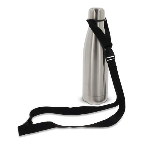 This 2-in-1 lanyard and bottle holder is ideal for carrying your water bottle without having to hold it in your hand.