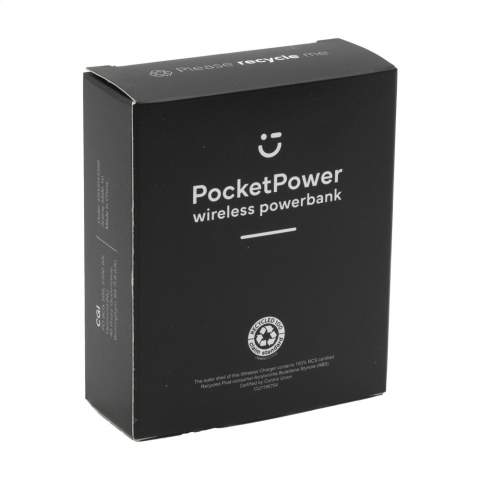 Small, light and very powerful. This power bank made from recycled ABS, with built-in 10,000mAh lithium polymer battery provides 5W wireless charging. This pocket-sized powerhouse ensures that you can carry enough power with you to frequently charge your phone whilst on the go. Devices can be charged via the two USB ports or by using the integrated 5W wireless charging function. This function supports mobile devices that use QI wireless charging. Input: 5V/2A. 2x Output: 5V/2A. Wireless output: 5W. With indicator lights and on/off button. Includes Type-C charging cable, USB-C connector and user manual. Each item is individually boxed.