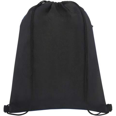 Hoss bag with large main compartment with drawstring closure in black colour. Designed with heathered colour effect in the front panel and black colour in the back panel. Features a zippered front pocket. Resistance up to 5 kg weight. There may be minor variations in the colour of the actual product due to the nature of the fabric dyes, weaves, and printing.
